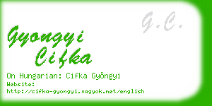 gyongyi cifka business card