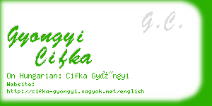 gyongyi cifka business card